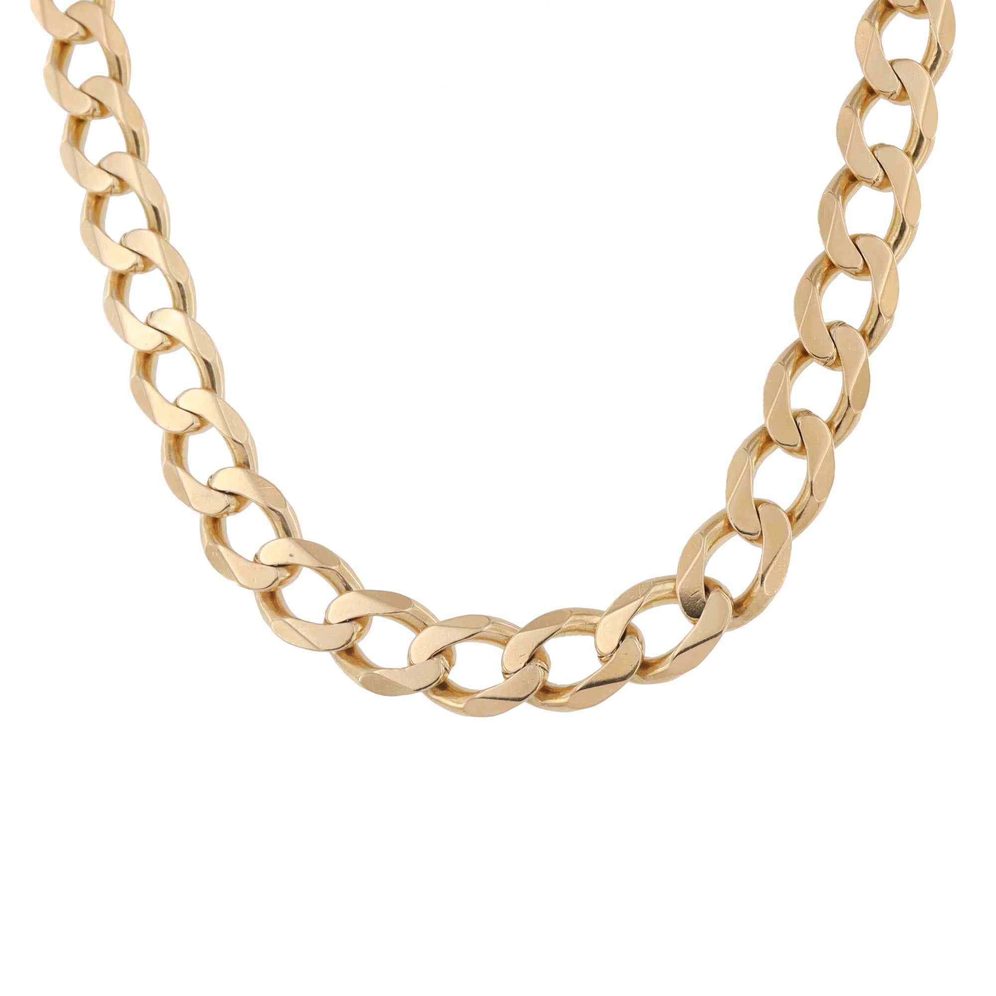 9ct Yellow Gold Curb Chain 22"