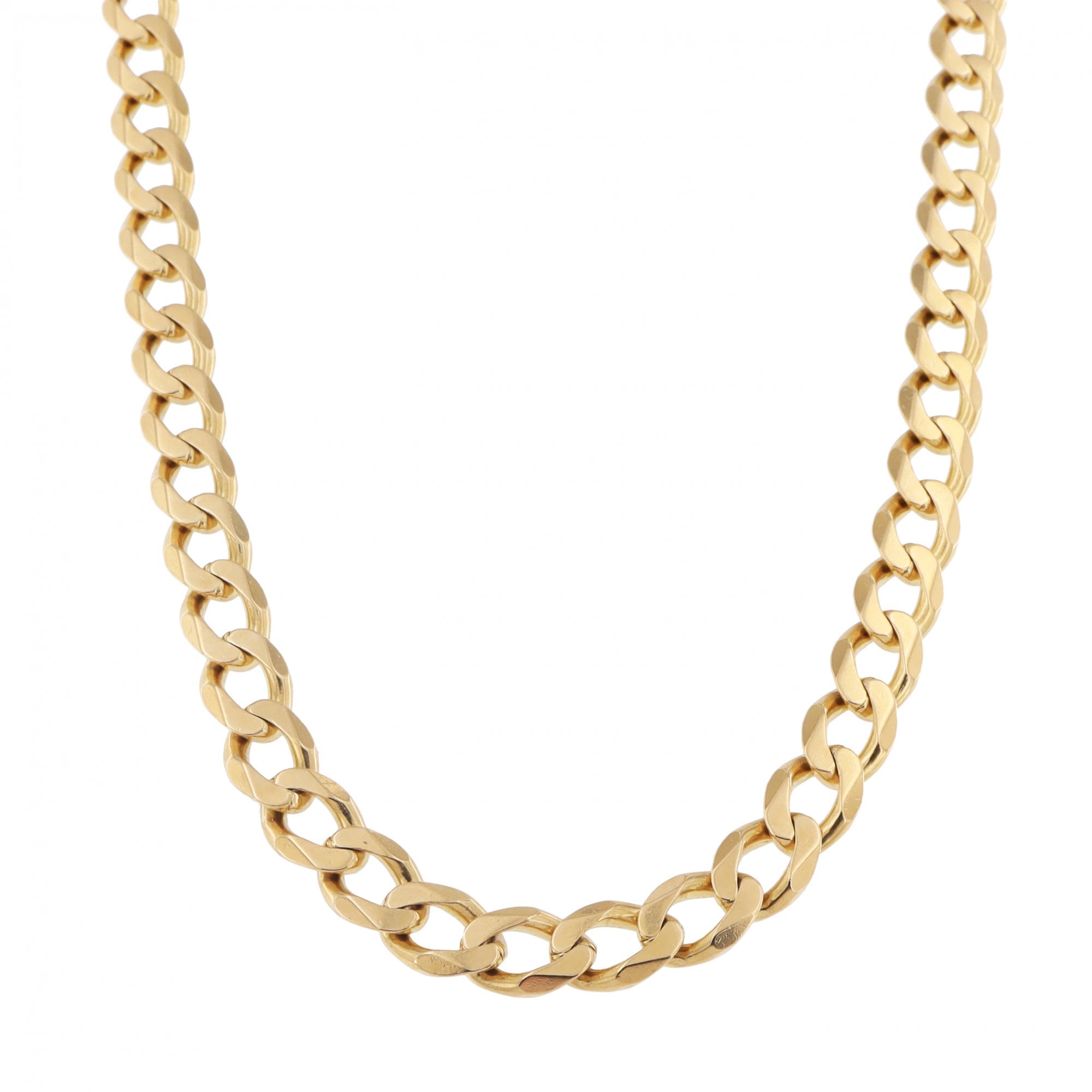 9ct Yellow Gold Curb Chain 22"