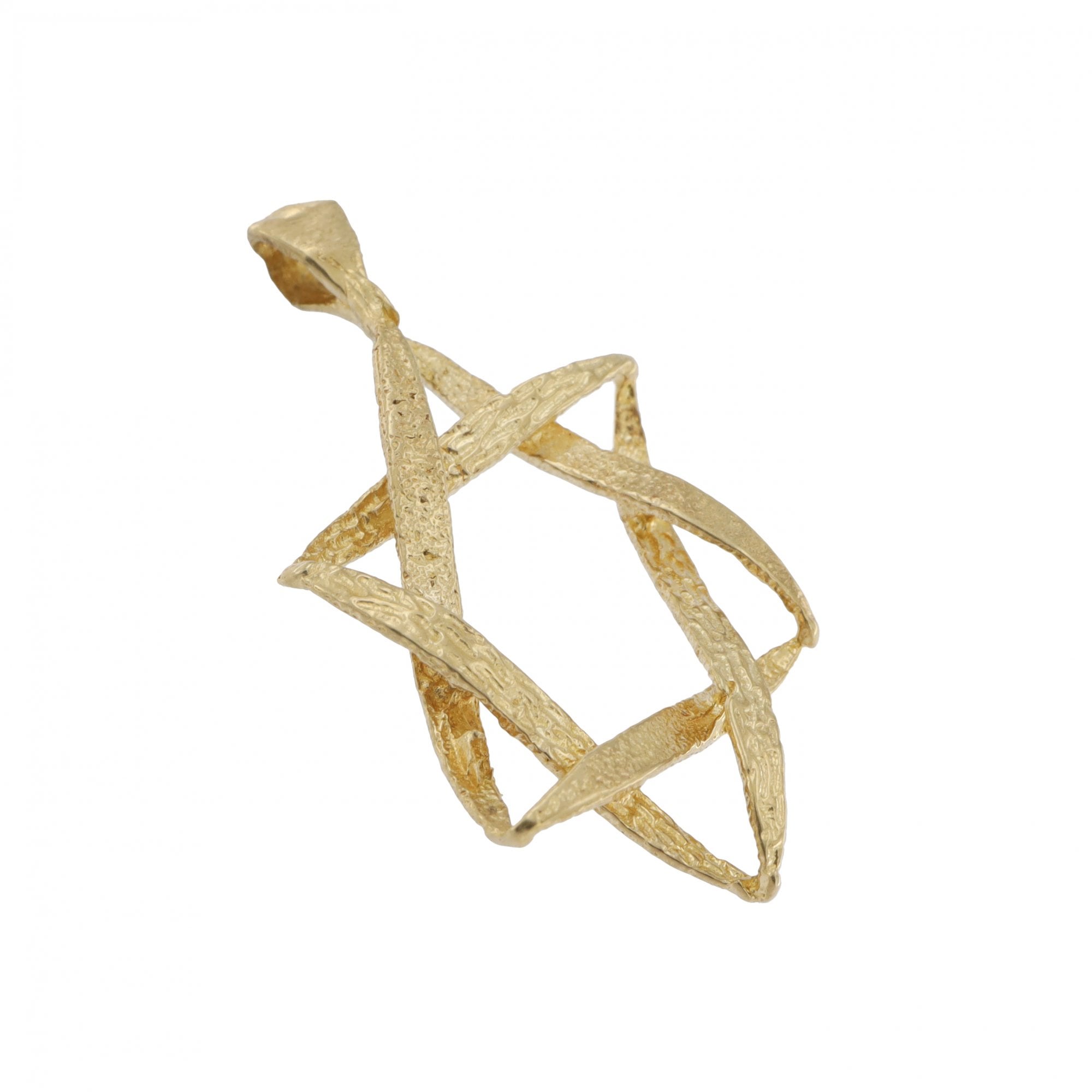 14ct Yellow Gold Star Of David Pendant