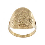 9ct Yellow Gold St George Coin Ring