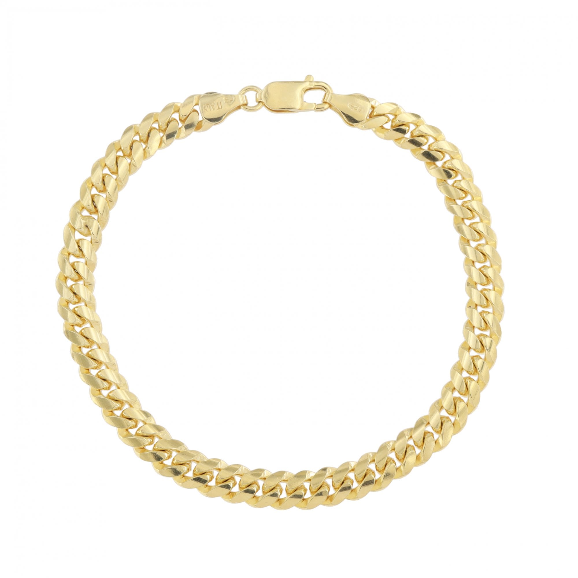 Silver Gilt Curb Bracelet Large