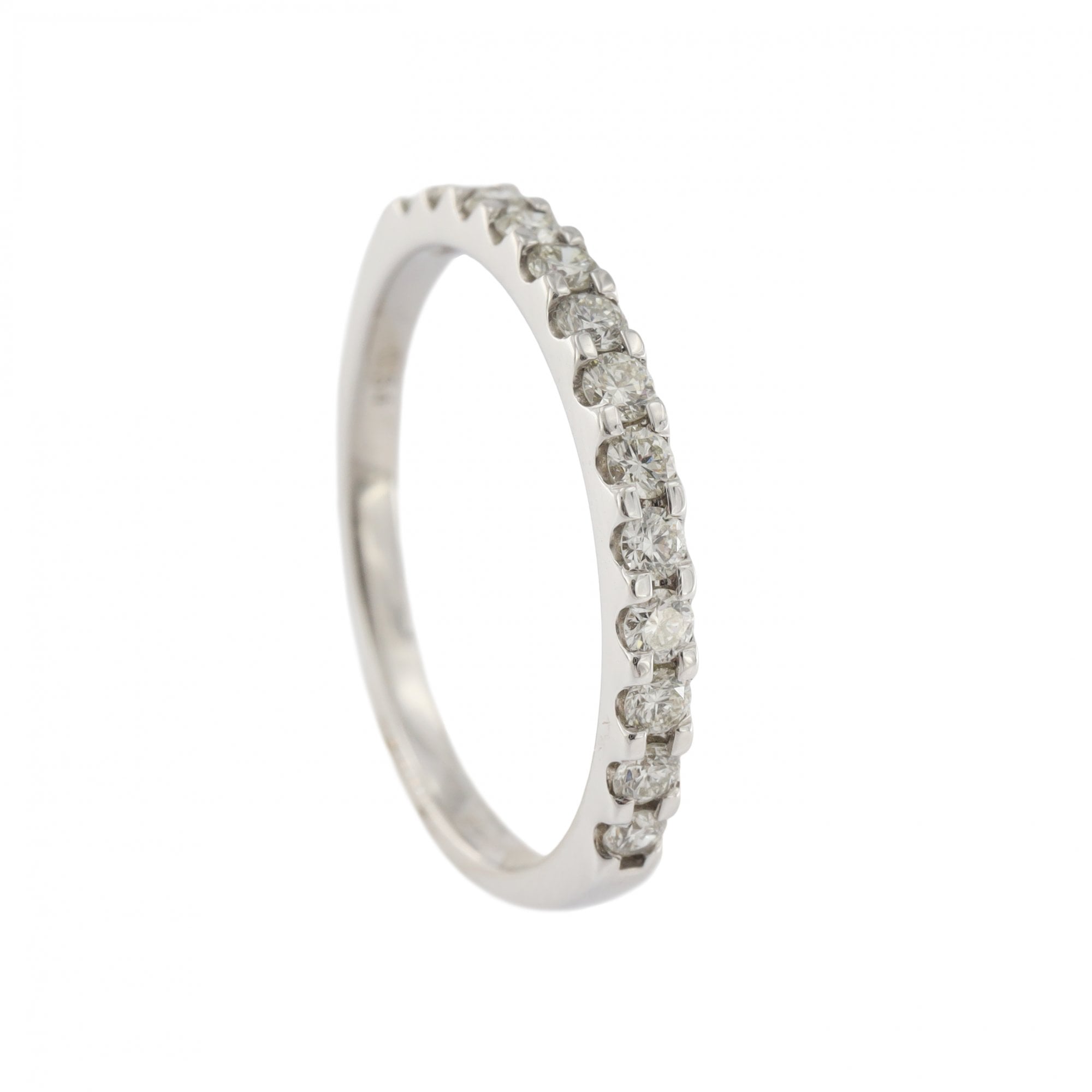 Platinum Diamond 0.33ct Claw Set 1/2 Eternity Ring