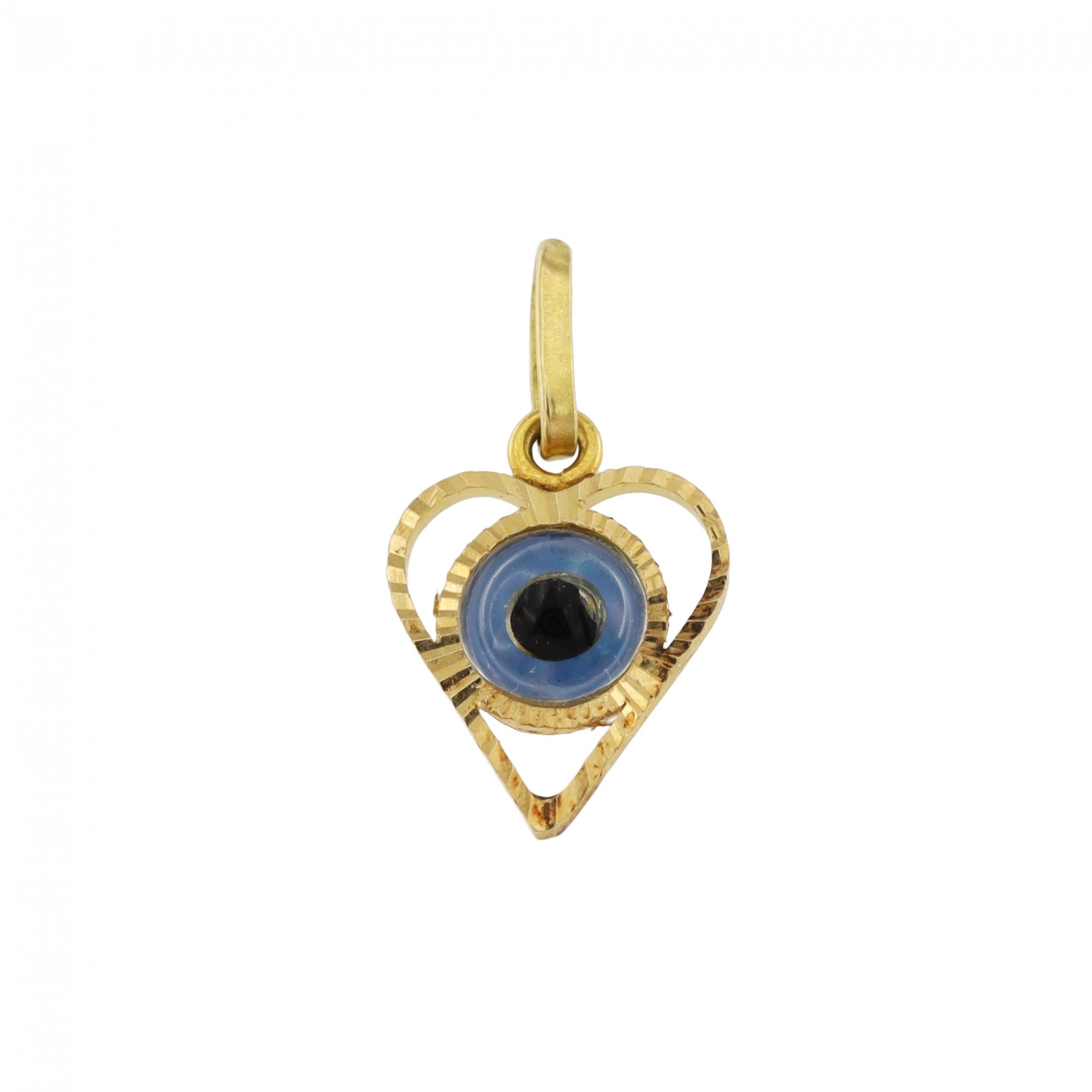 18ct Yellow Gold Evil Eye Pendant