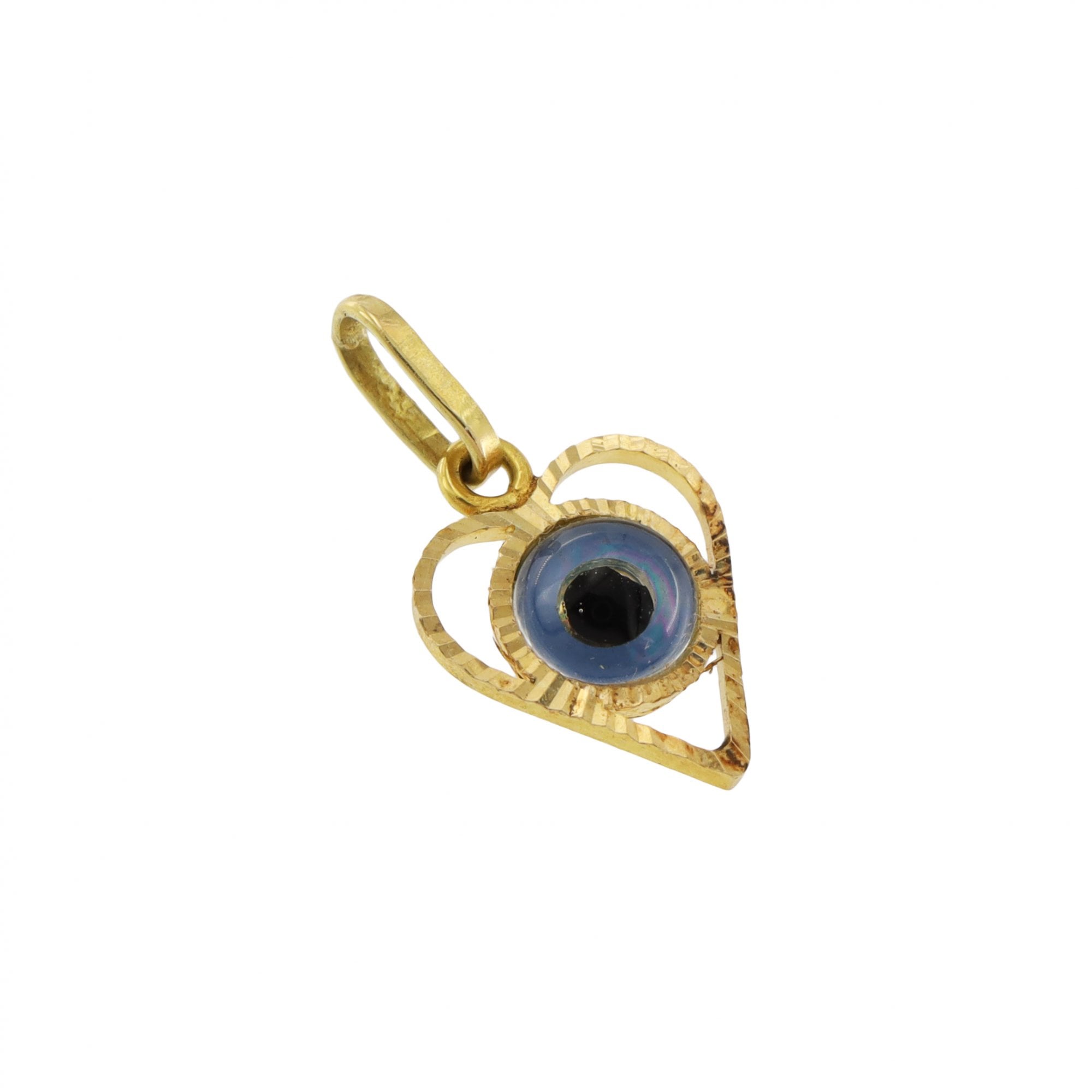 18ct Yellow Gold Evil Eye Pendant