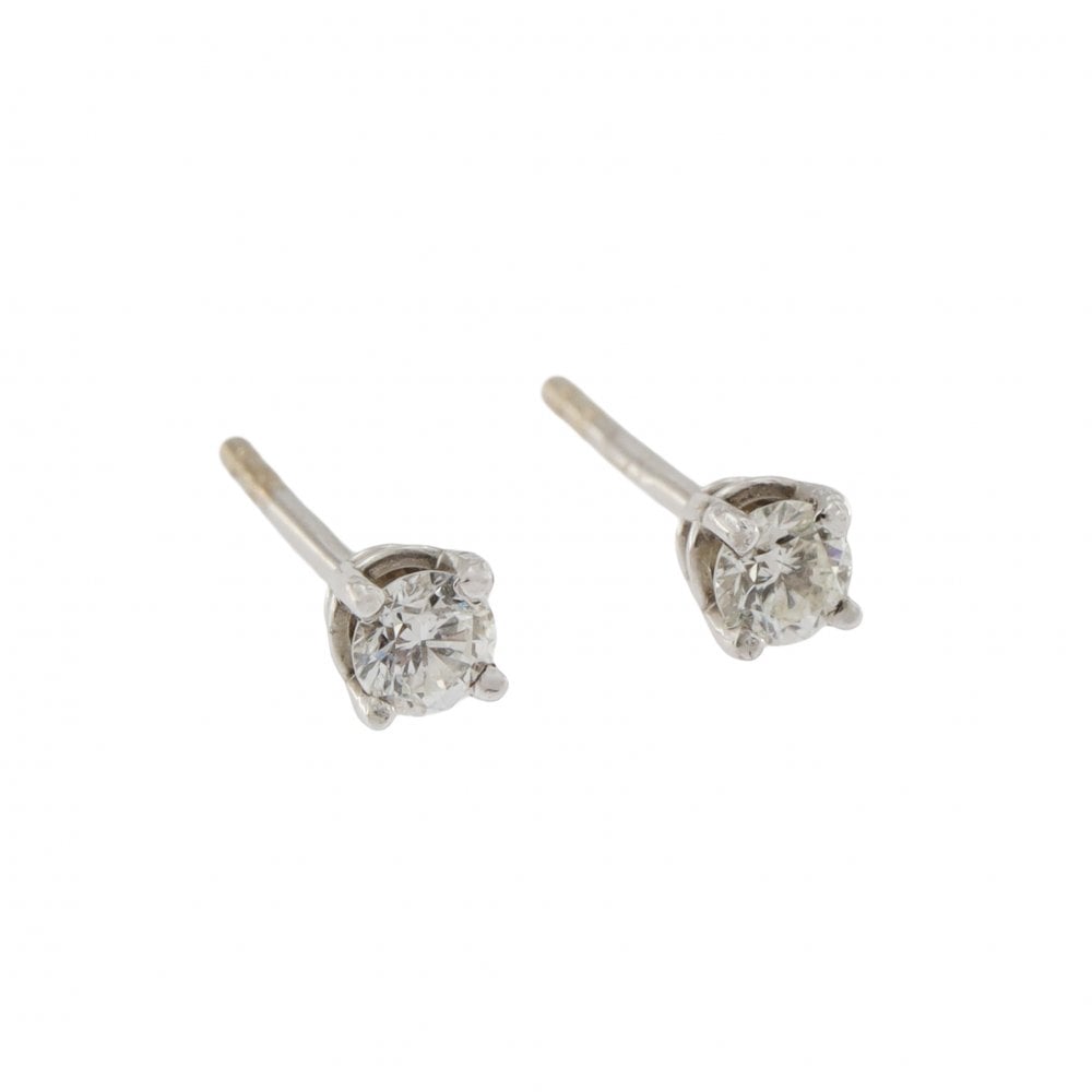 18ct White Gold Diamond 0.30ct Stud Earrings