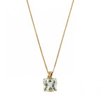 9ct Yellow Gold Blue Stone Pendant & Chain